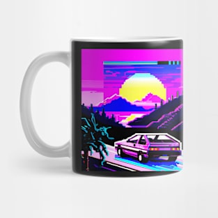 Glitched car driving tro Mug